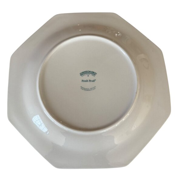 Johnson Brothers FRESH FRUIT Dinner Plates England Porcelain Octagonal Set Of 2 - Picture 2 of 13